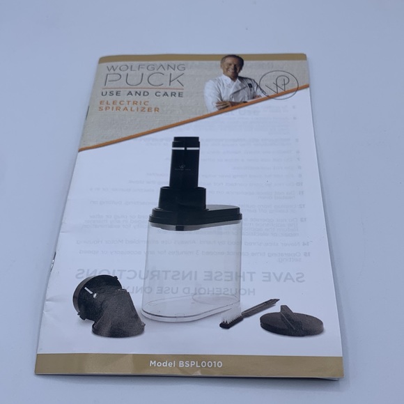 Wolfgang Puck 3 in 1 Red Electric Spiralizer Model BSPL0010 - Picture 10 of 12